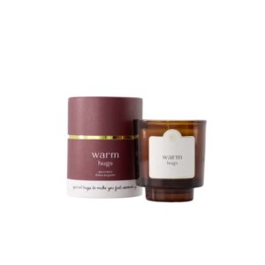 Zusss geurkaars glas in koker warm hugs donkerrood