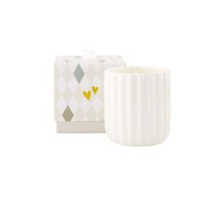 Zusss geurkaars keramiek in doosje hartje wit