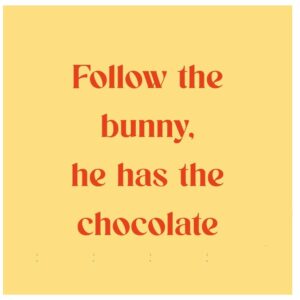 Tegeltje Follow The Bunny