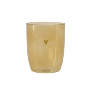 Zusss Drinkglas met Hartje Ochre