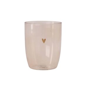 Zusss Drinkglas met Hartje Pink