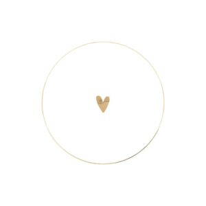 Zusss ontbijtbord hartje wit/goud