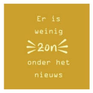 Tegeltje er is weinig zon