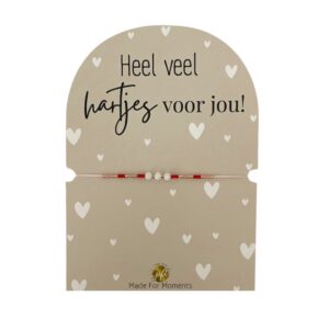 The Big Gifts Armbandje Hartjes voor jou