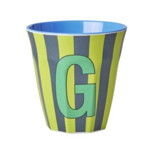 Rice Alfabet beker Stripes Blue G