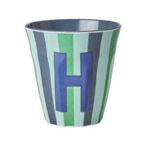 Rice Alfabet beker Stripes Blue H