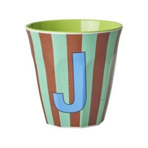 Rice Alfabet beker Stripes Blue J