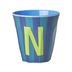 Rice Alfabet beker Stripes Blue N