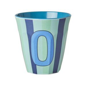 Rice Alfabet beker Stripes Blue O