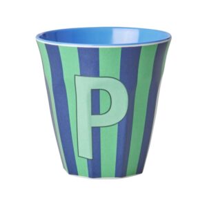 Rice Alfabet beker Stripes Blue P