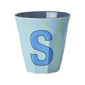 Rice Alfabet beker Stripes Blue S
