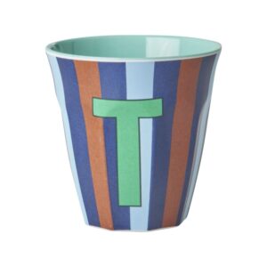 Rice Alfabet beker Stripes Blue T