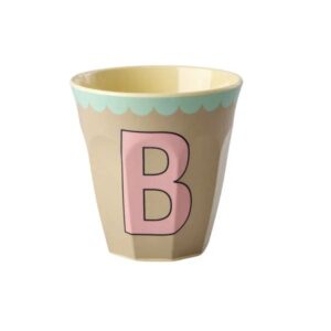 Rice Alfabet beker Vintage Pink B