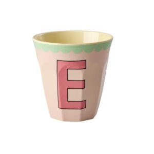 Rice Alfabet beker Vintage Pink E