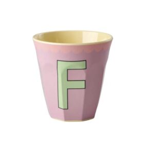 Rice Alfabet beker Vintage Pink F