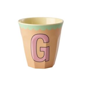 Rice Alfabet beker Vintage Pink G