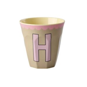 Rice Alfabet beker Vintage Pink H