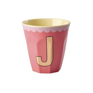 Rice Alfabet beker Vintage Pink J