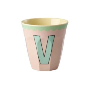 Rice Alfabet beker Vintage Pink V