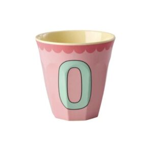 Rice Alfabet beker Vintage Pink O
