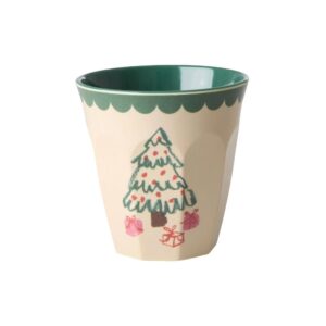 Rice Floral Gifted Tree Beker Kerst
