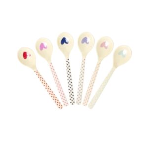 Rice Theelepel Hartjes set van 6